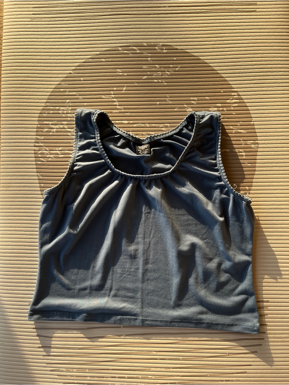 Scoop Neck Tank Top in Slate Blue